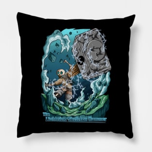 The Lightning Skeleton Hammer Illustration Pillow