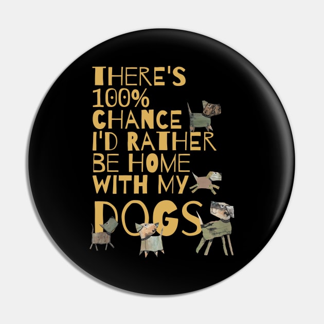 There's 100% chance I'd rather be home with my dogs Pin by KristinaEvans126