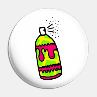 Spray Can Doodle Art Pin