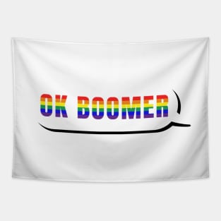 Funny OK Boomer Gen Z Millennials Rainbow Pride Meme Joke Gifts Tapestry