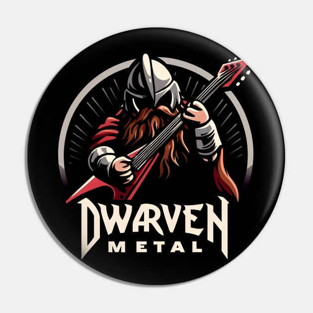 Dwarven Metal - Dwarf Guitar Hero - Fantasy Pin by Fenay-Designs