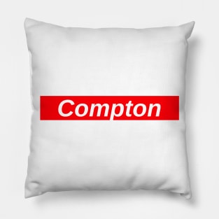 Compton // Red Box Logo Pillow