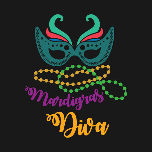 Mardi Gras Diva T-shirt and Apparel - Mardi Gras - Hoodie | TeePublic