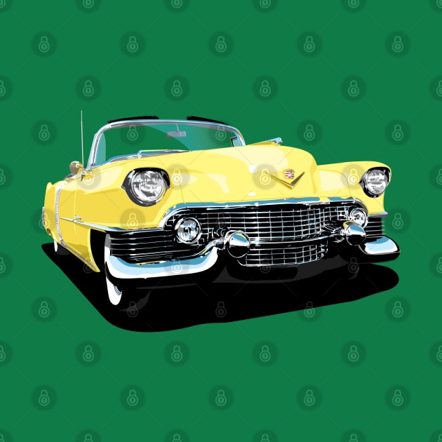 1954 Cadillac Series 62 Convertible in yellow by candcretro