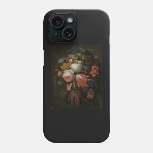 A Hanging Bouquet of Flowers - Abraham Mignon Painting Phone Case