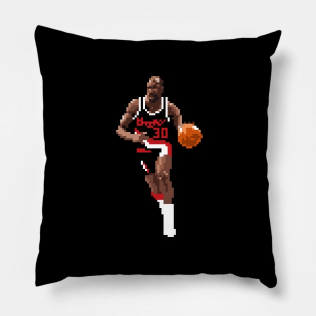 Terry Porter Pixel Dribble Pillow by qiangdade