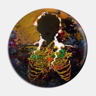 floral lungs imagination -peace Pin