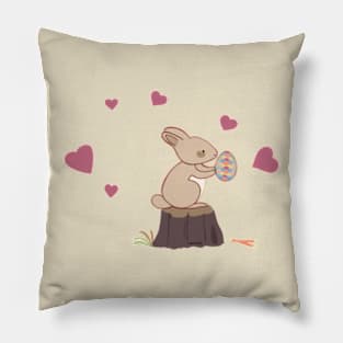 Easter bunny hearts Pillow