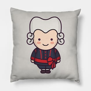 Cute Swedish King in Traditional Clothing Cartoon Pillow