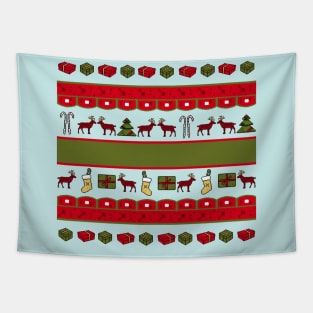 Pixel Perfect Christmas: Festive Pattern Joy No 2 Tapestry