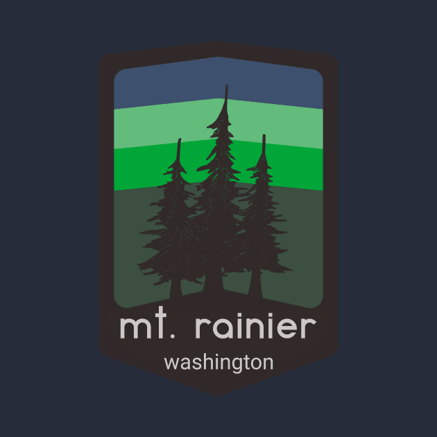 Mt. Rainier, Washington Patch Logo Apparel by bahama mule