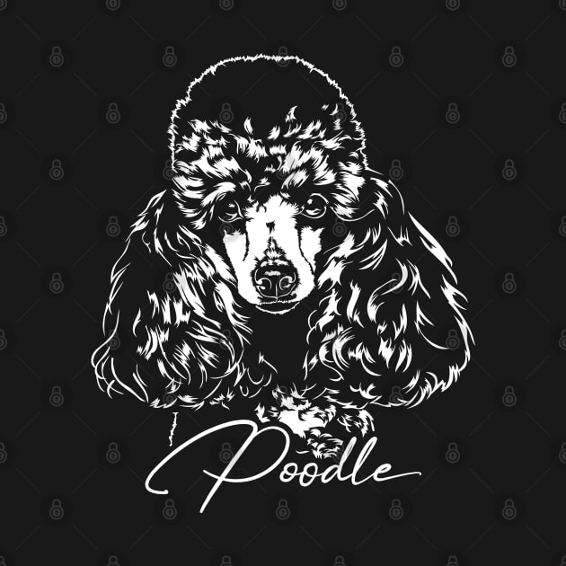 Funny Cute Poodle dog portrait by wilsigns