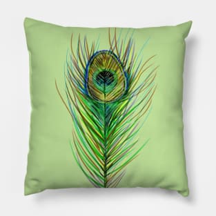 Peacock tail feather Pillow