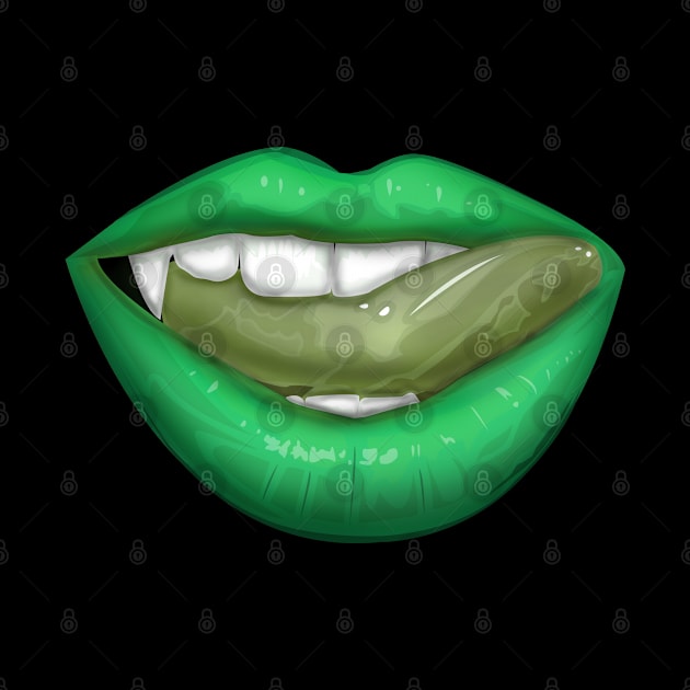 Vampire Lips - Green by adamzworld