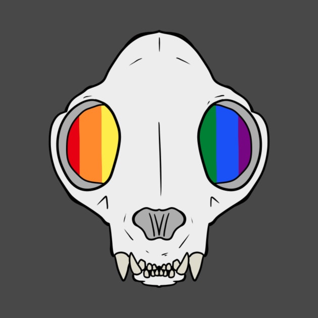Cat Skull (Rainbow) by KawaiiFer