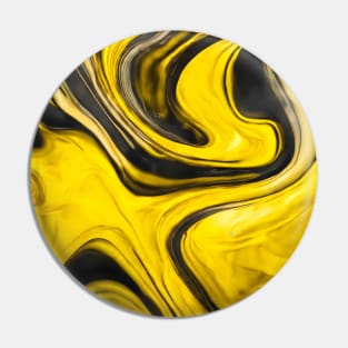 YELLOW AND BLACK LIQUID MARBLE DESIGN, PATTERN Pin