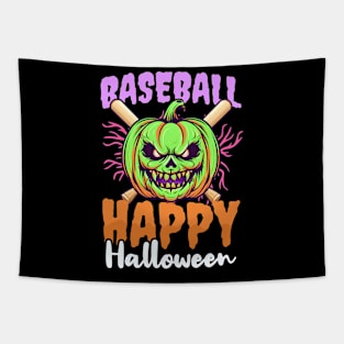 Baseball Halloween Shirt | Baseball Happy Halloween Tapestry