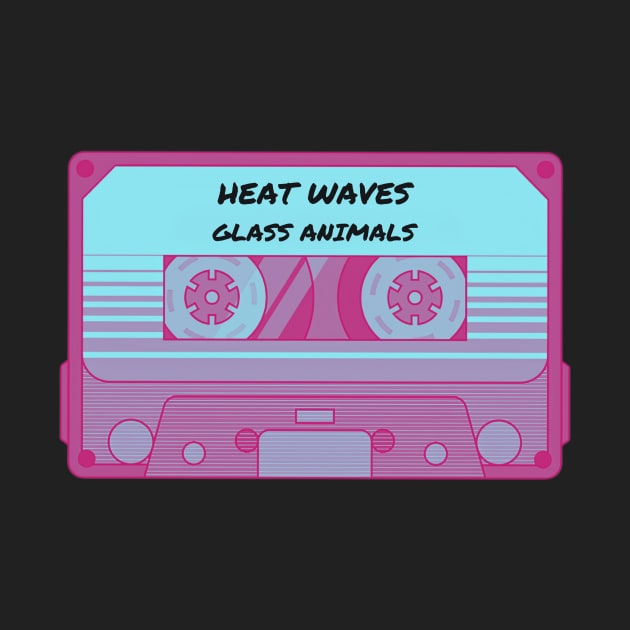 Heat Waves, Glass Animals, Vibrant Retro Music Cassette by SongifyIt