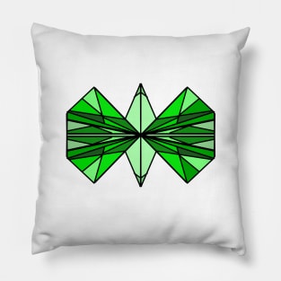 Emerald geometrical butterfly Pillow