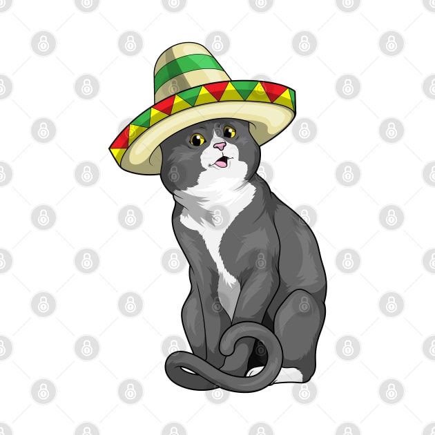 Cat Mexican hat by Markus Schnabel