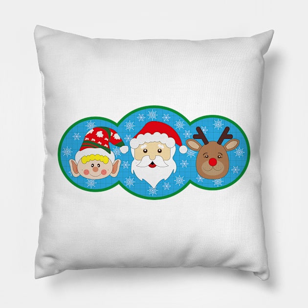 Chritmas Gang Pillow by GilbertoMS