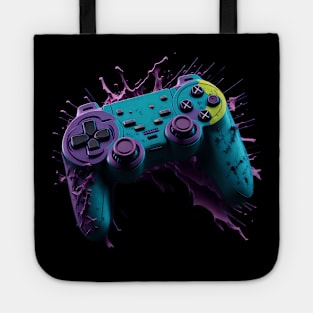 Controller paint splashed Tote