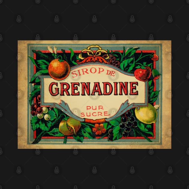 Retro poster - pub - vintage - Grenadine syrup - Fruit - by Labonneepoque