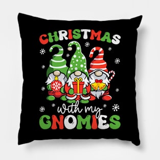 Christmas With My Gnomies Xmas Family Gnome Lover Women Men Pillow