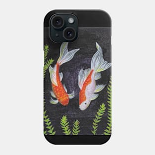 Goldfish Acrylic Painting Phone Case