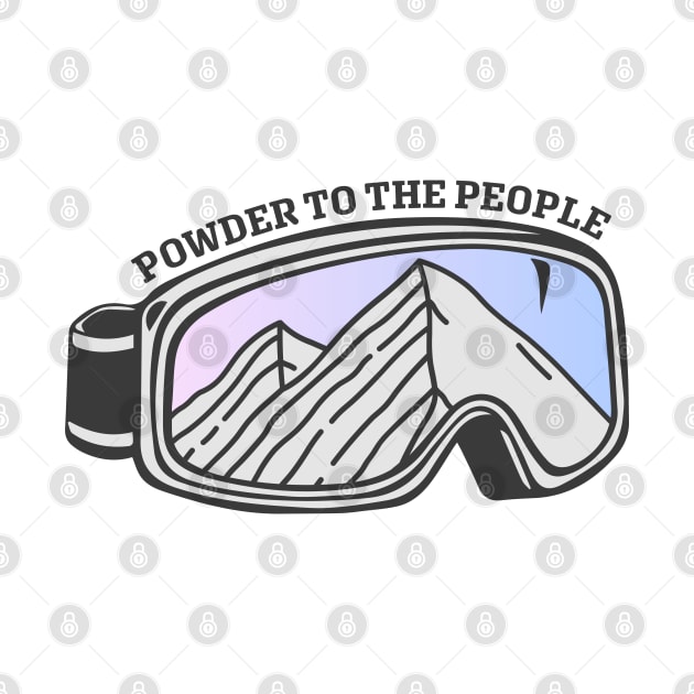 Sunset Mountain Ski Goggles | Powder To The People by KlehmInTime