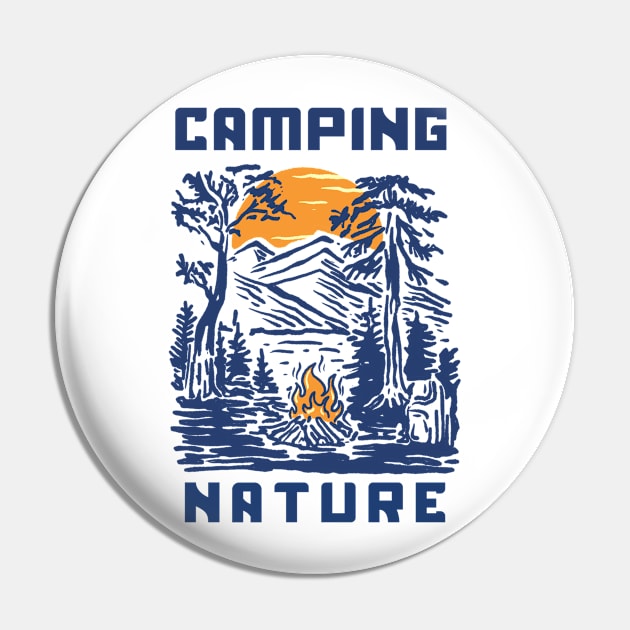 Camping on Nature Landscape Pin by RiyanRizqi