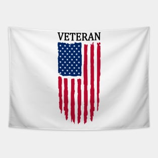 Veteran Distressed Flag Design Tapestry