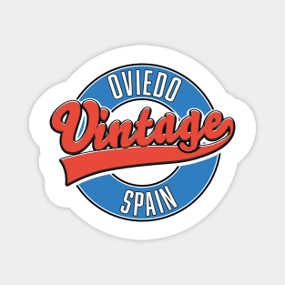 Oviedo spain vintage style logo Magnet