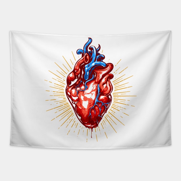 Heart Anatomy Tapestry by Mako Design 