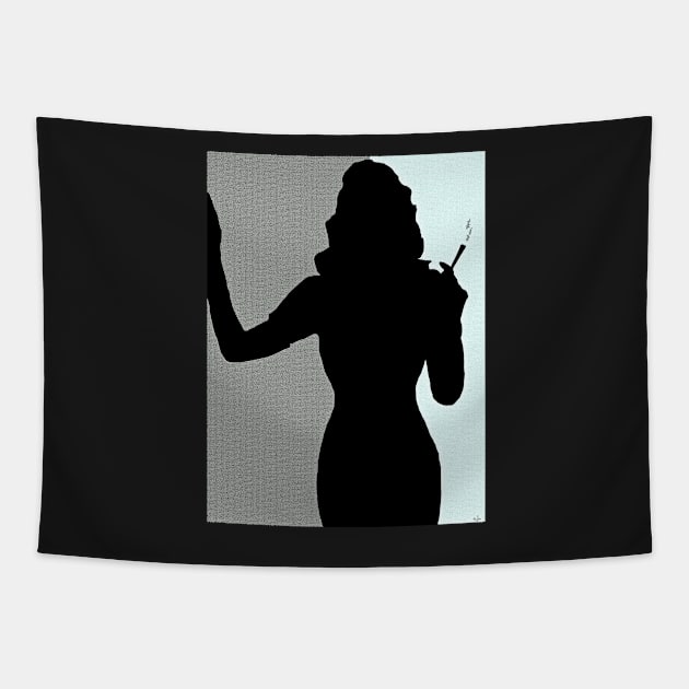 Femme Fatale C 1940 Ready to Go Tapestry by Overthetopsm