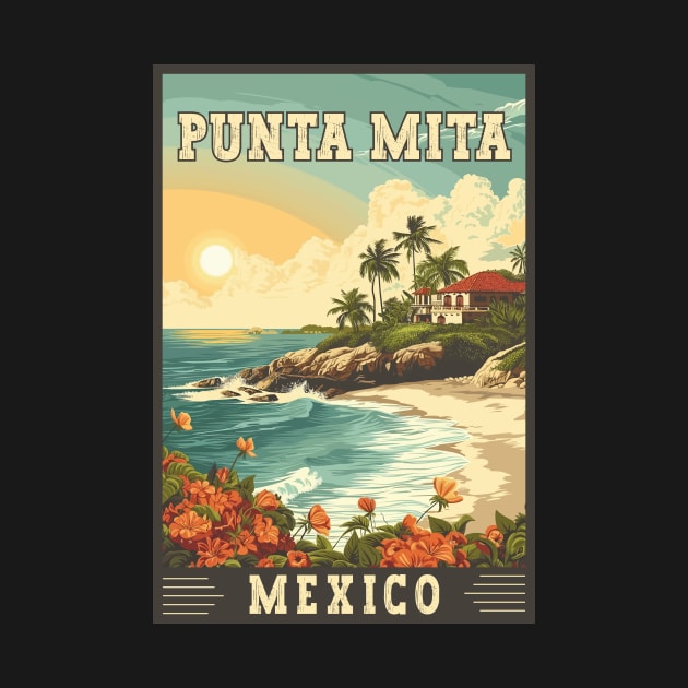 Punta Mita Mexico Tropical Paradise Travel Art by turtlestart