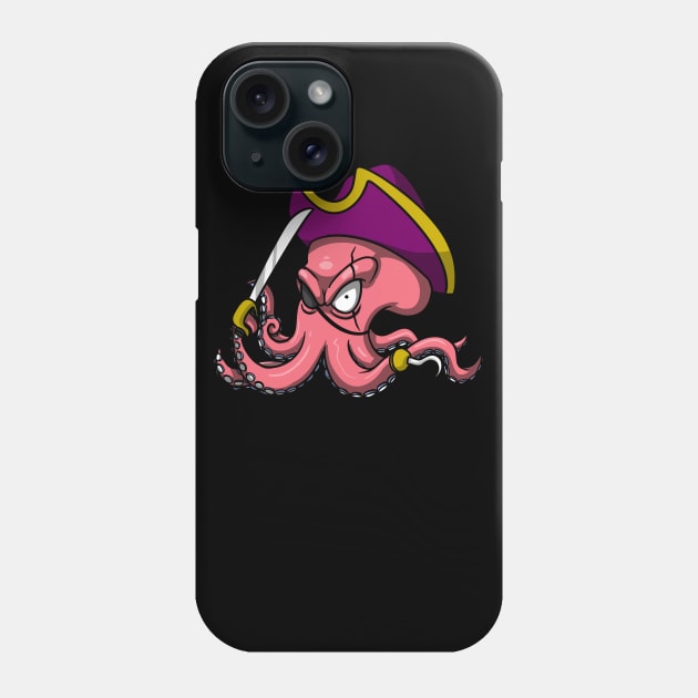 Octopus Pirate Phone Case by underheaven