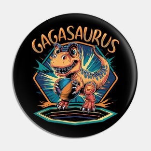 Dinosaur Gaga Ball Dodgeball Men Women Family Kids Funny Pin