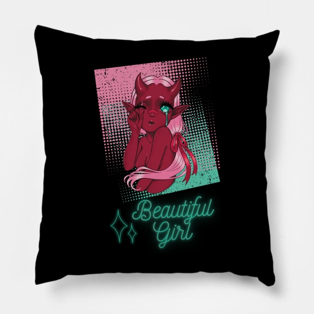 Zero Two Beautiful Girl Pillow by Milochka