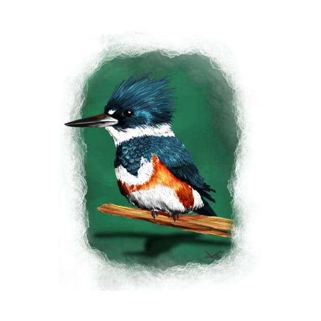 Belted Kingfisher by FernheartDesign