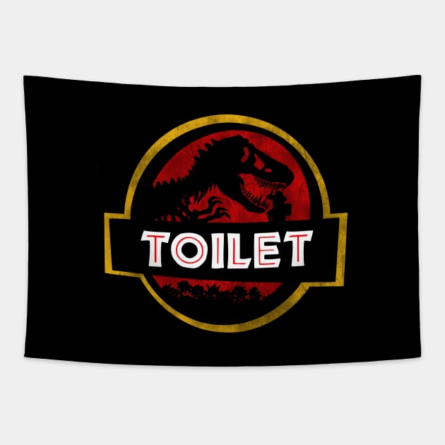 Jurassic toilet Tapestry by By-Berto