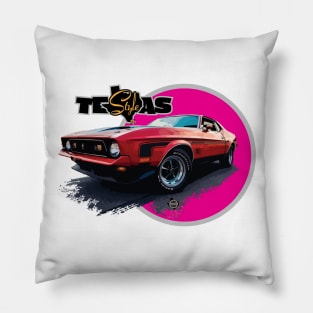 Texas Style Mustang Mach 1 Magenta Pillow