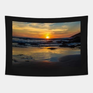 Sunset on Whipsiderry Beach Tapestry