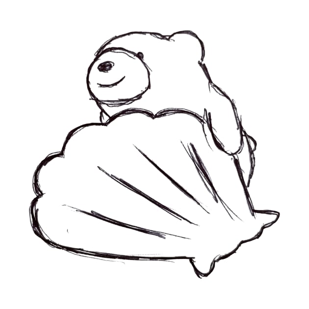 Shell Surfing Smiley Bear by SmileyBearArt