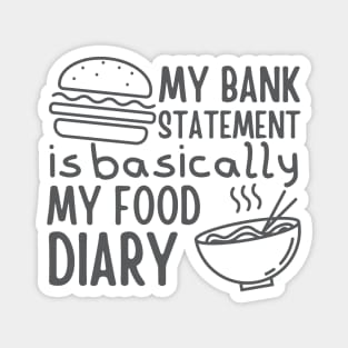 My Bank Statement Is Basically My Food Diary Ramen and Burger Magnet