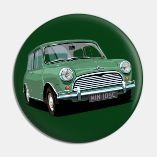 classic green mini cooper Pin