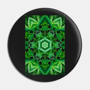 Kaleidoscope Marijuana Mandala Pin