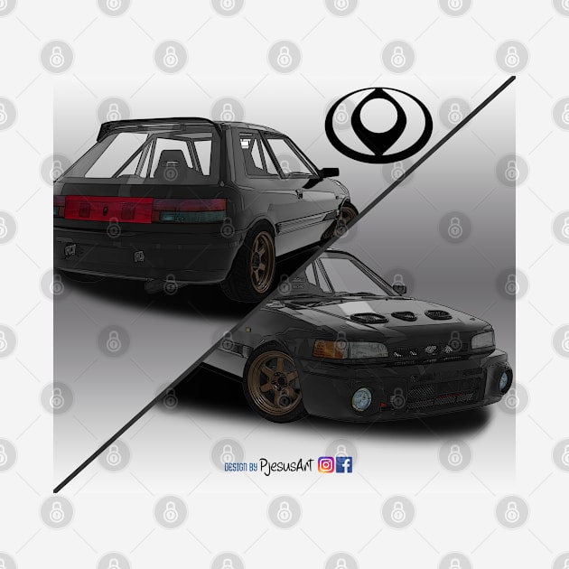 Mazda 323 Black 2 by PjesusArt