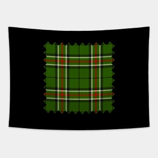 Green, Black, Red and White Tartan Tapestry