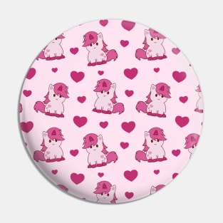 Cute Valentine Unicorn pattern Pin